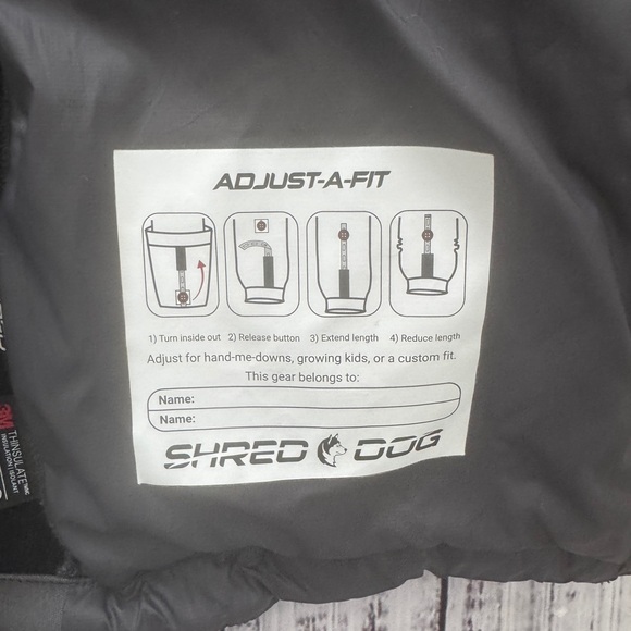 Shred Dog Gray Insulated Jacket Size 16 3M Thinsulate Winter Coat - Picture 4 of 9